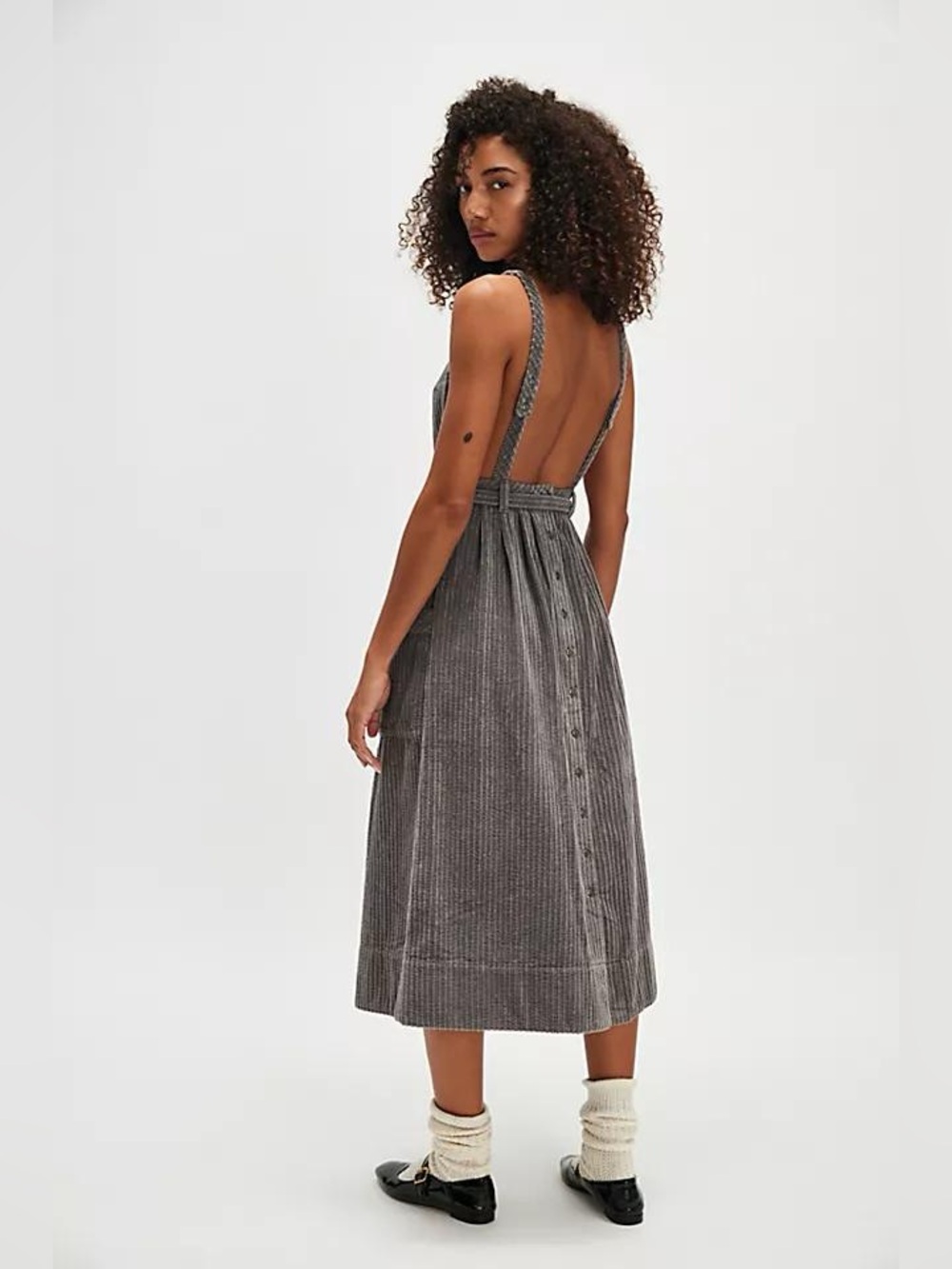 Free People The Other Side Corduroy Dress 4